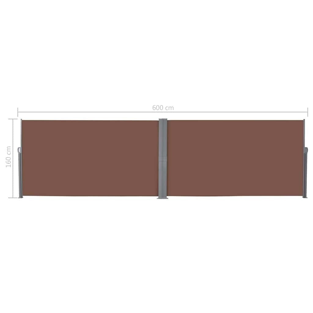 Tenda da Sole Laterale Retrattile 160×600 cm Marrone - Image 237 of 250