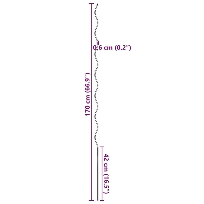 5 pz Supporti a Spirale per Piante 170 cm in Acciaio Zincato - Image 193 of 250