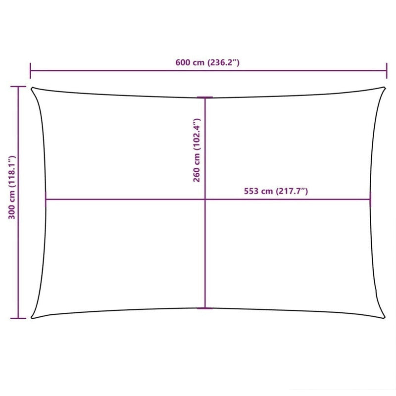Parasole a Vela in Tessuto Oxford 3×6 m Arancione - Image 236 of 250