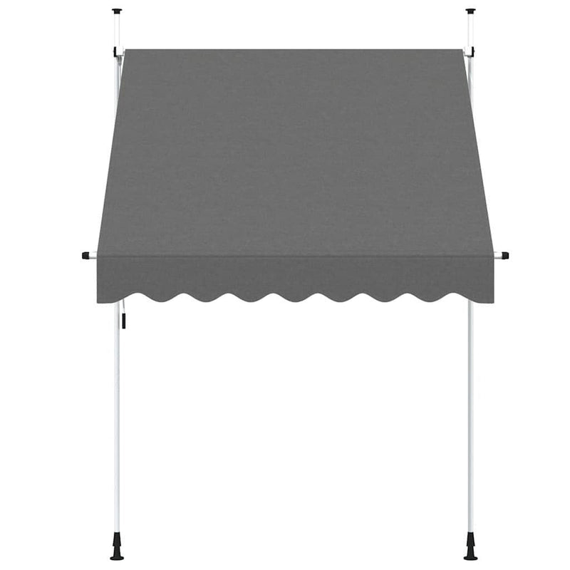 Tenda da Sole Retrattile Manuale Poliestere Rivestito PU 200 cm Antracite - Image 247 of 250