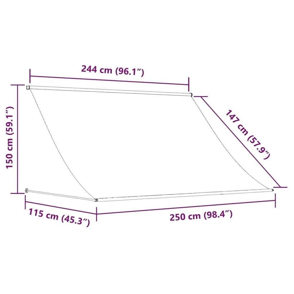 Tenda da Sole Retrattile Poliestere con Rivestimento PA 250×150 cm Arancione e Marrone - Image 141 of 250