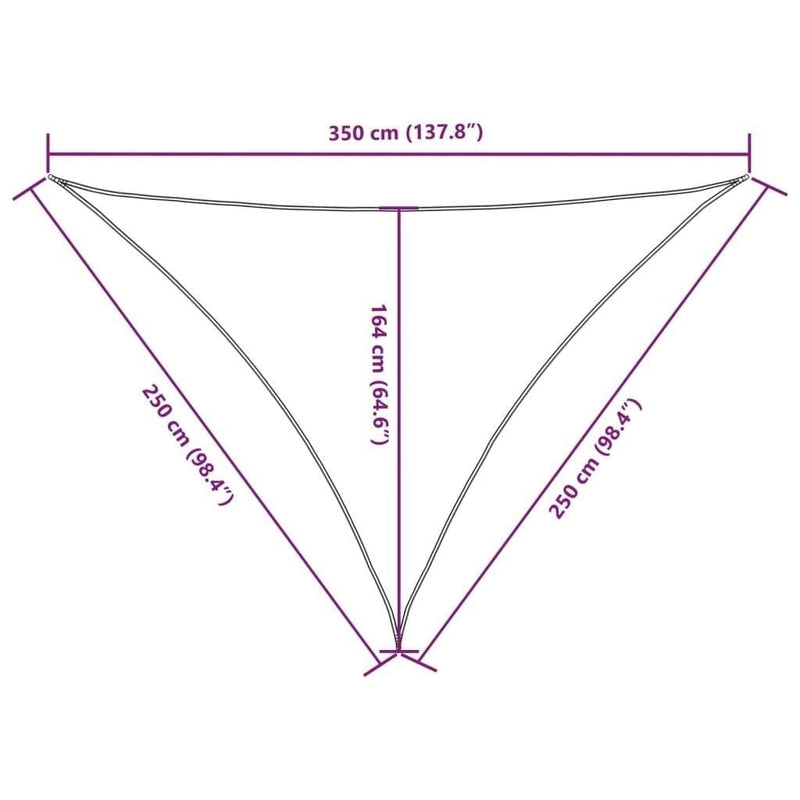 Parasole a Vela in Tessuto Oxford Triangolare 2,5×2,5×3,5 m Verde Scuro - Image 159 of 250