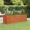 Letto Rialzato da Giardino Acciaio Corten 240×80×77 cm Ruggine - Image 129 of 250