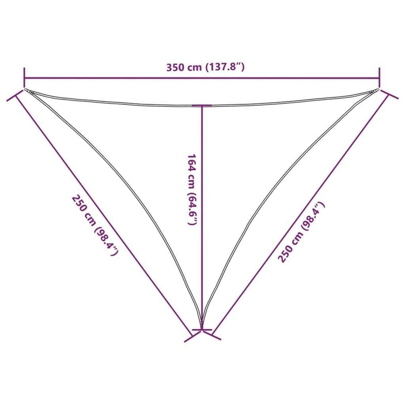 Parasole a Vela in Tessuto Oxford Triangolare 2,5×2,5×3,5 m Verde Scuro - Image 174 of 250