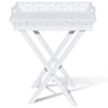 Tavolino Laterale con Vassoio Removibile Altezza 72,5 cm Bianco - Image 225 of 250