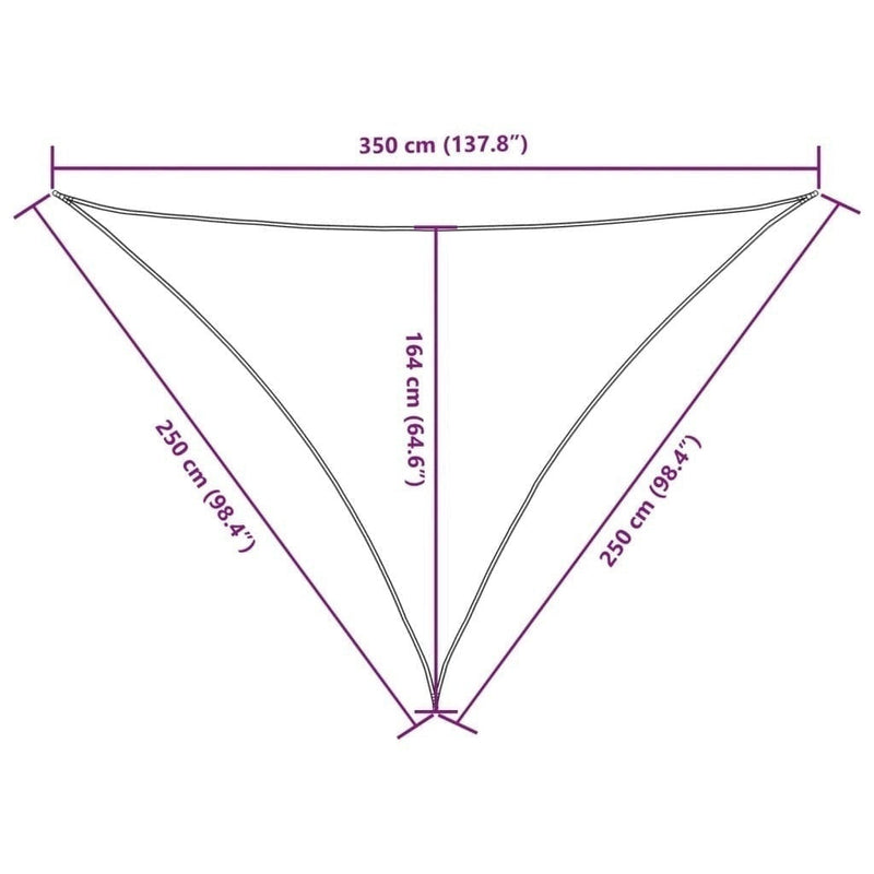 Parasole a Vela in Tessuto Oxford Triangolare 2,5×2,5×3,5 m Verde Scuro - Image 198 of 250