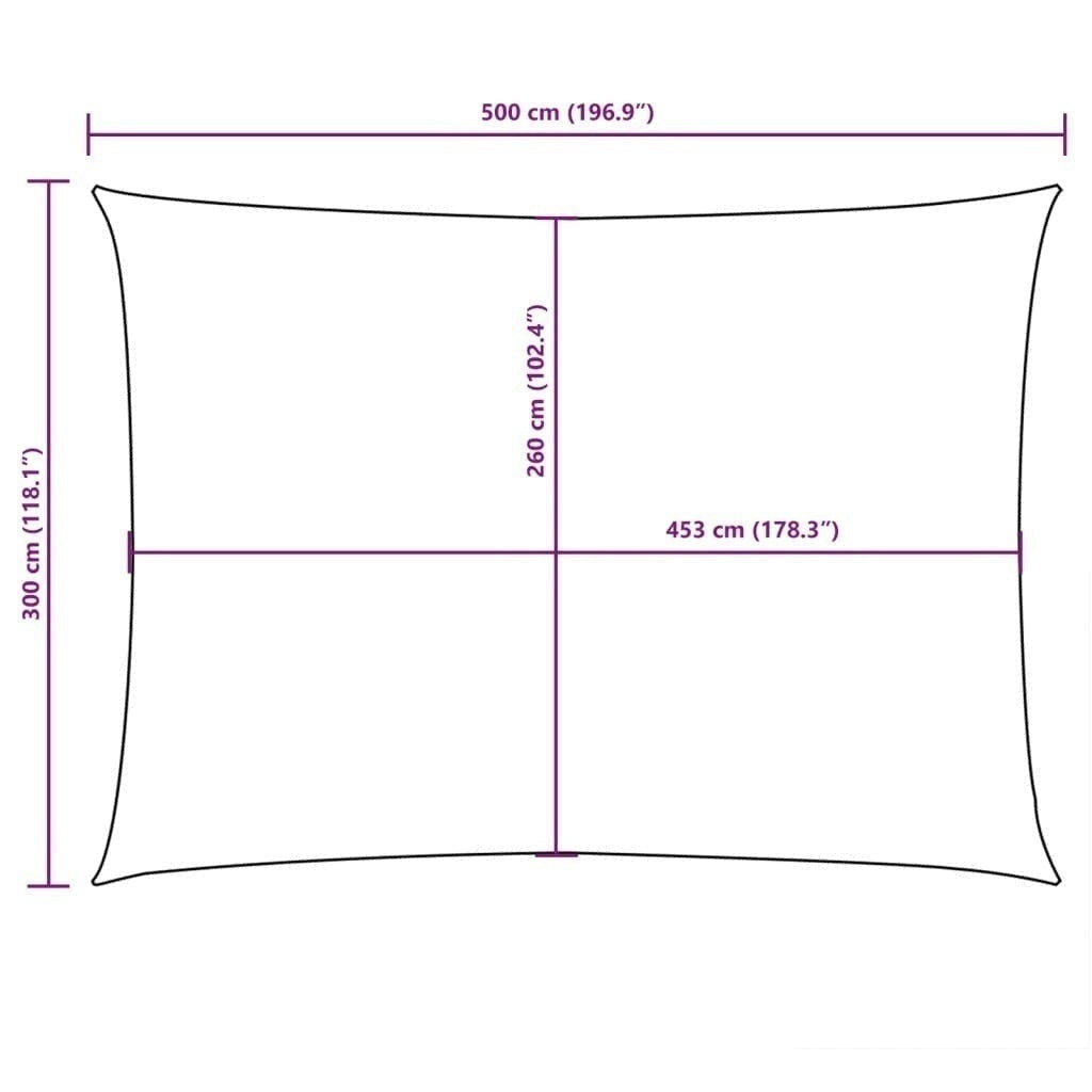 Parasole a Vela Oxford Rettangolare 3×5 m Antracite - Image 83 of 250