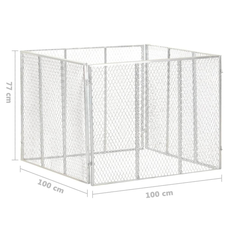 Compostiera da Giardino in Ferro Zincato 100×100×77 cm Argento - Image 36 of 250