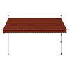 Tenda da Sole Retrattile Manuale in Acciaio 300 cm Arancione e Marrone - Image 69 of 159