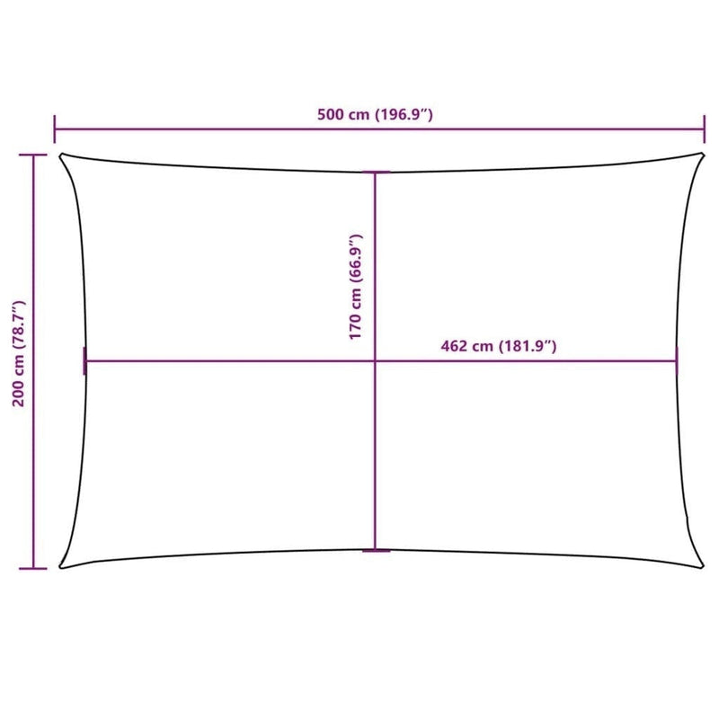 Parasole a Vela in Tessuto Oxford 2×5 m Blu - Image 245 of 250