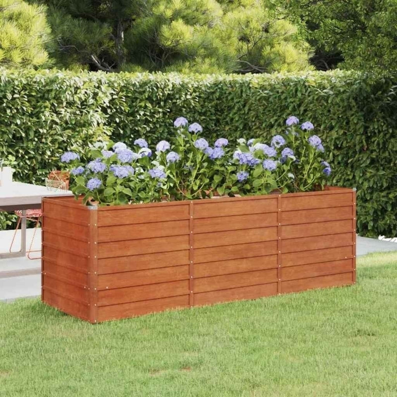 Letto Rialzato da Giardino Acciaio Corten 240×80×77 cm Ruggine - Image 245 of 250