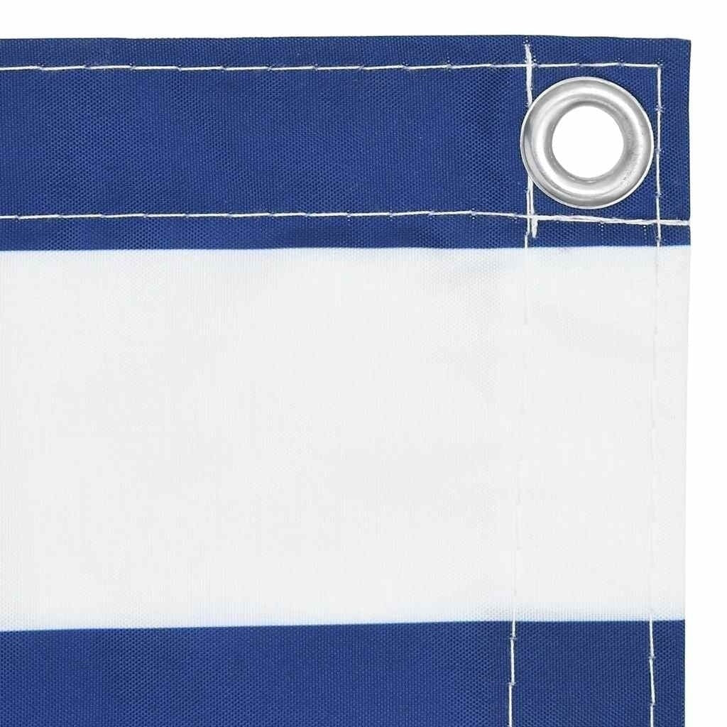 Paravento Balcone Tessuto Oxford PU 90×500 cm Bianco e Blu - Image 221 of 250
