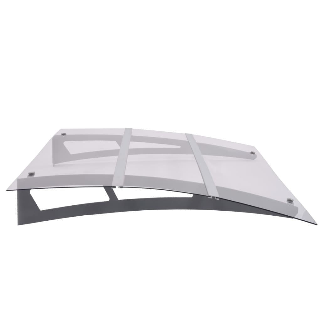 vidaXL Door Awning, 3 mm Polycarbonate, 120x90 cm, Silver and Transparent - Image 234 of 250