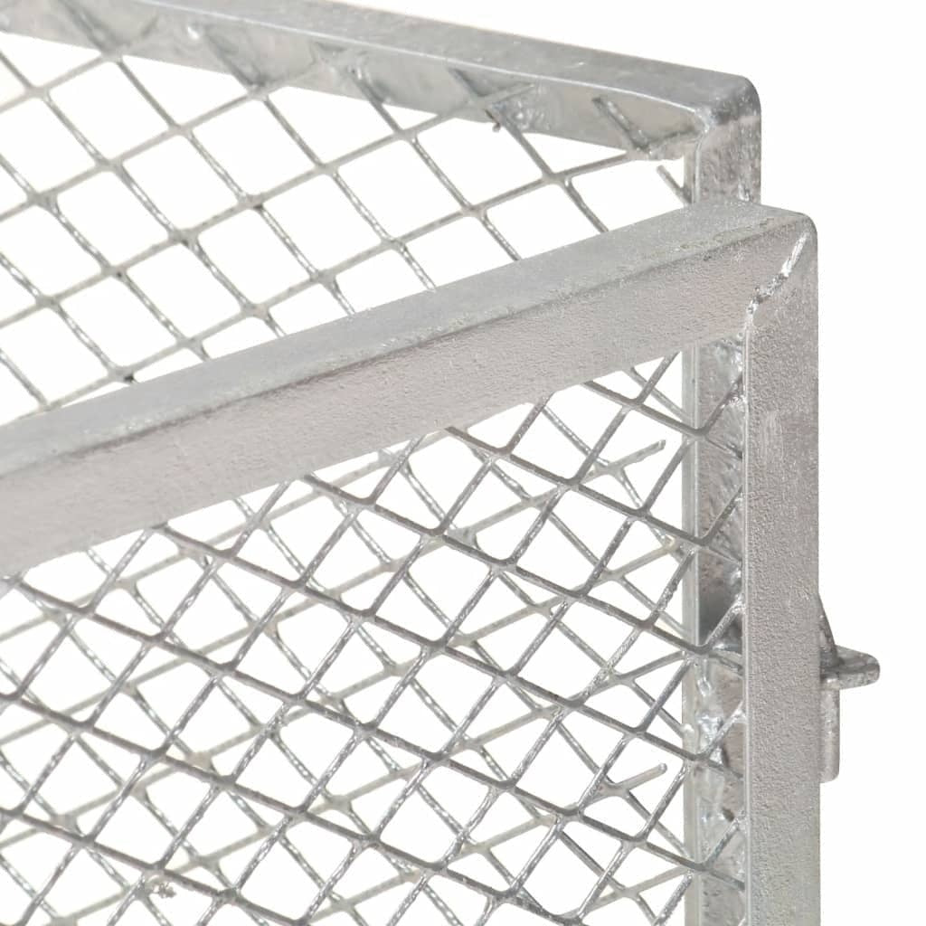 Compostiera da Giardino in Ferro Zincato 100×100×77 cm Argento - Image 79 of 250