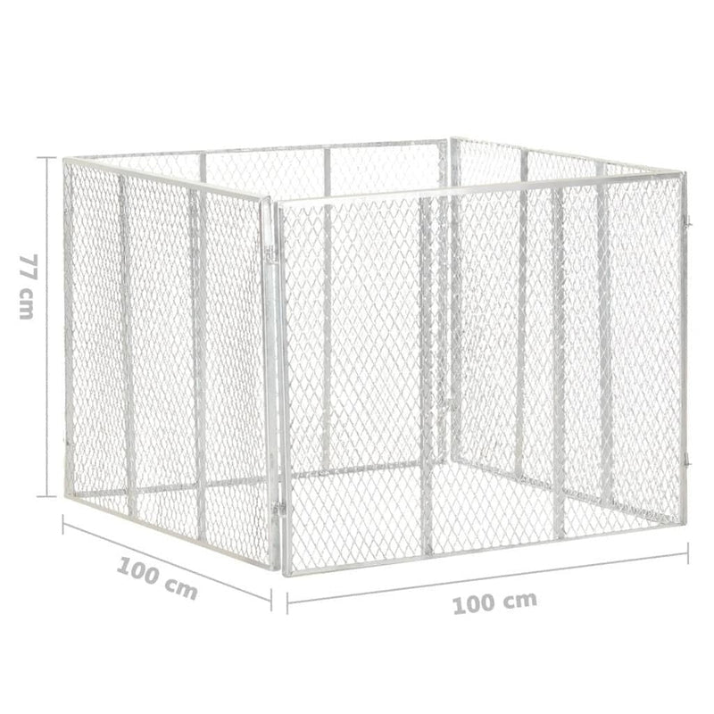 Compostiera da Giardino in Ferro Zincato 100×100×77 cm Argento - Image 84 of 250