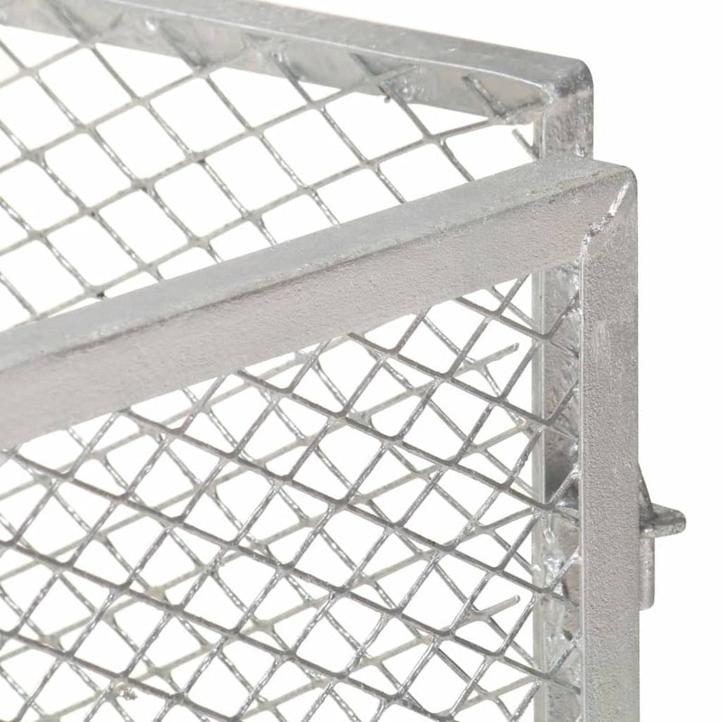 Compostiera da Giardino in Ferro Zincato 100×100×77 cm Argento - Image 89 of 250
