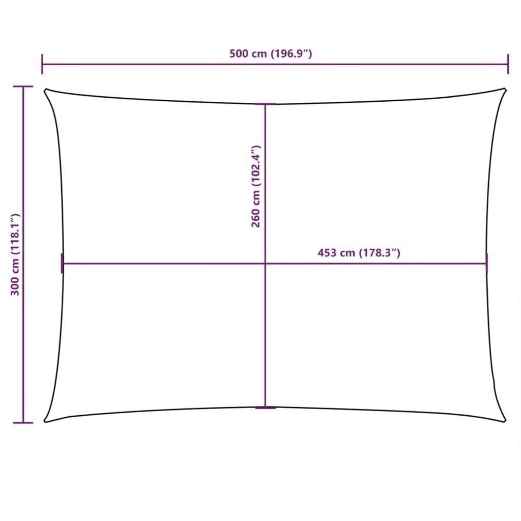 Parasole a Vela Oxford Rettangolare 3×5 m Antracite - Image 132 of 250