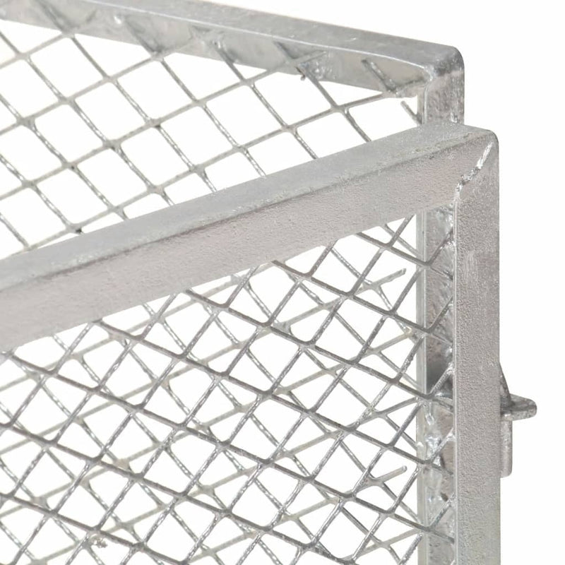 Compostiera da Giardino in Ferro Zincato 100×100×77 cm Argento - Image 113 of 250