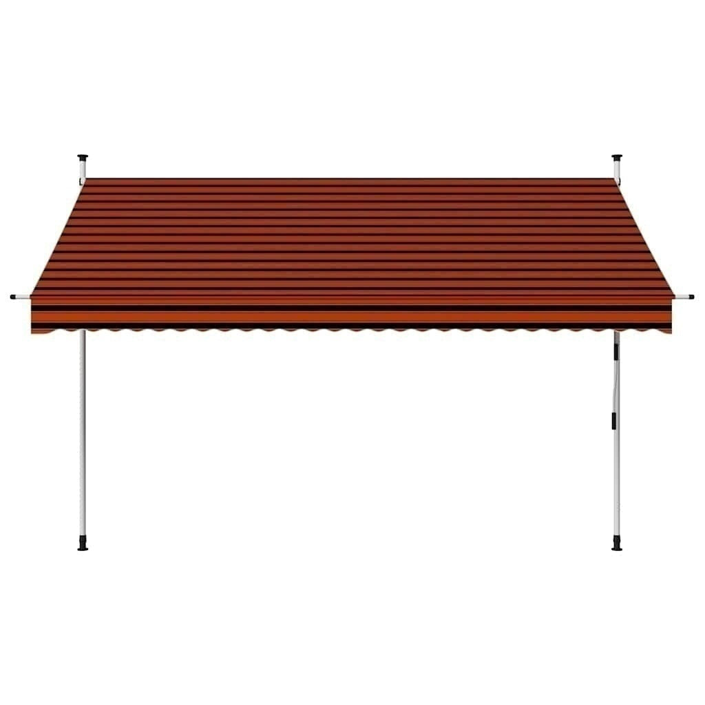 Tenda da Sole Retrattile Manuale in Acciaio 300 cm Arancione e Marrone - Image 103 of 159