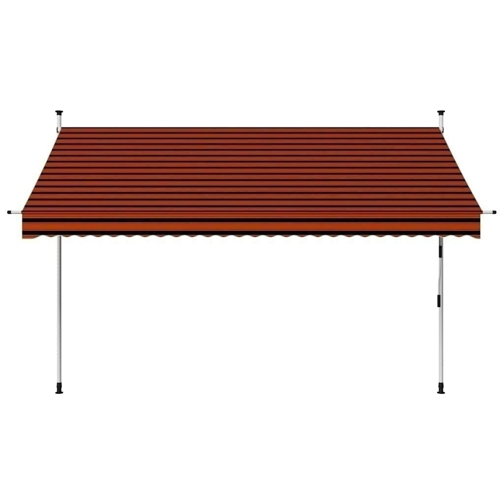 Tenda da Sole Retrattile Manuale in Acciaio 300 cm Arancione e Marrone - Image 107 of 159