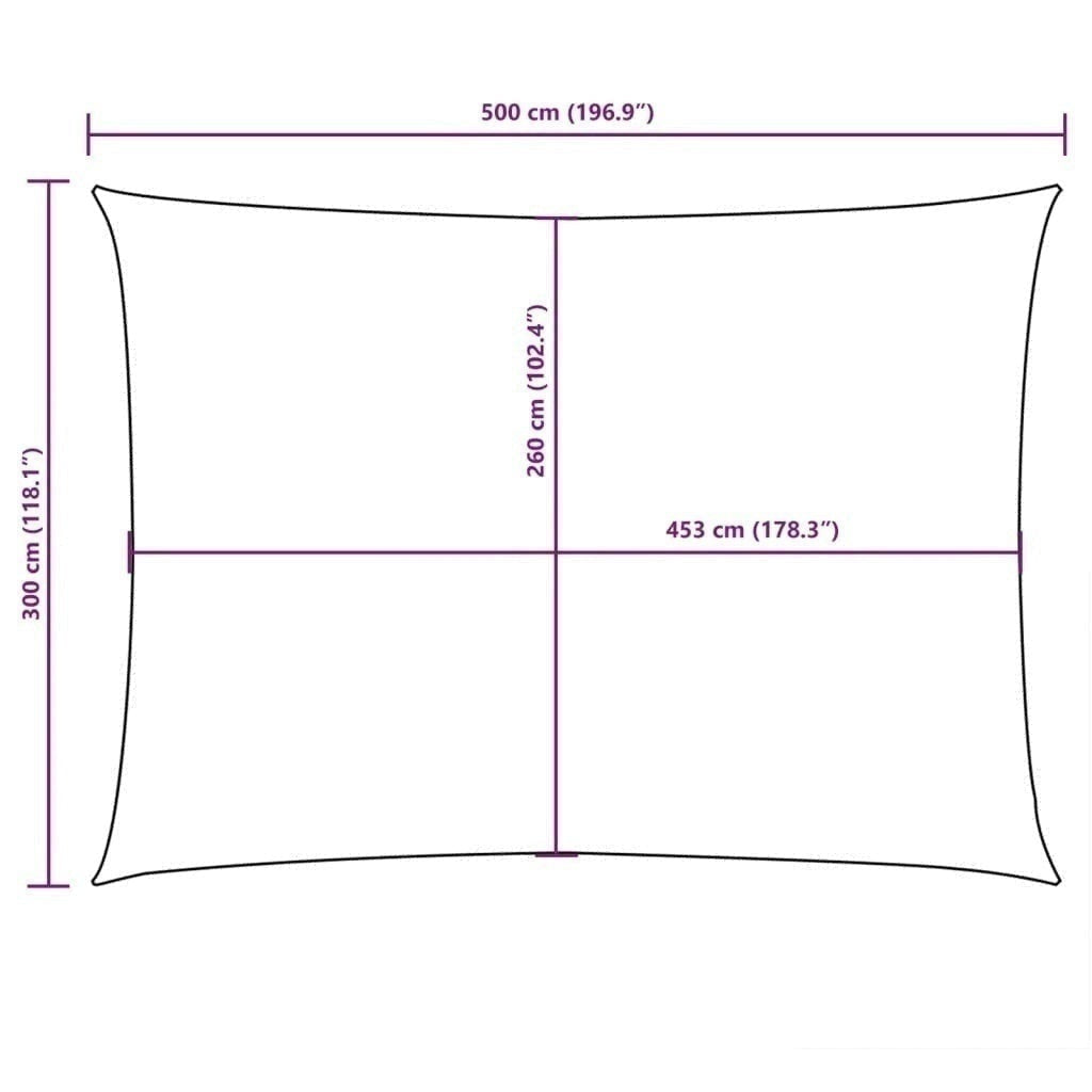 Parasole a Vela Oxford Rettangolare 3×5 m Antracite - Image 187 of 250