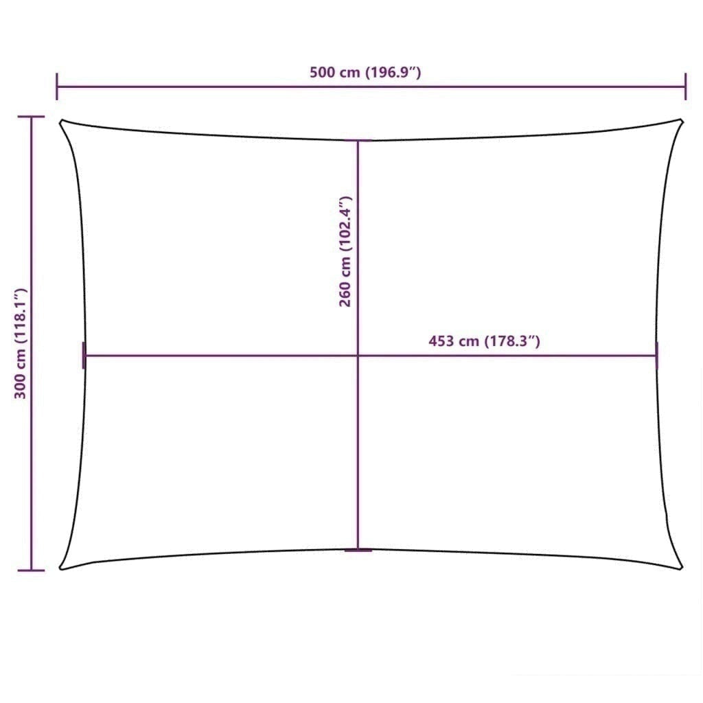 Parasole a Vela Oxford Rettangolare 3×5 m Antracite - Image 210 of 250