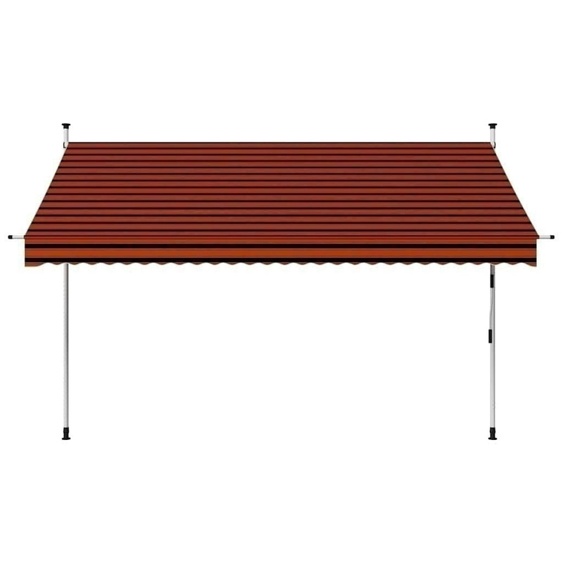 Tenda da Sole Retrattile Manuale in Acciaio 300 cm Arancione e Marrone - Image 136 of 159