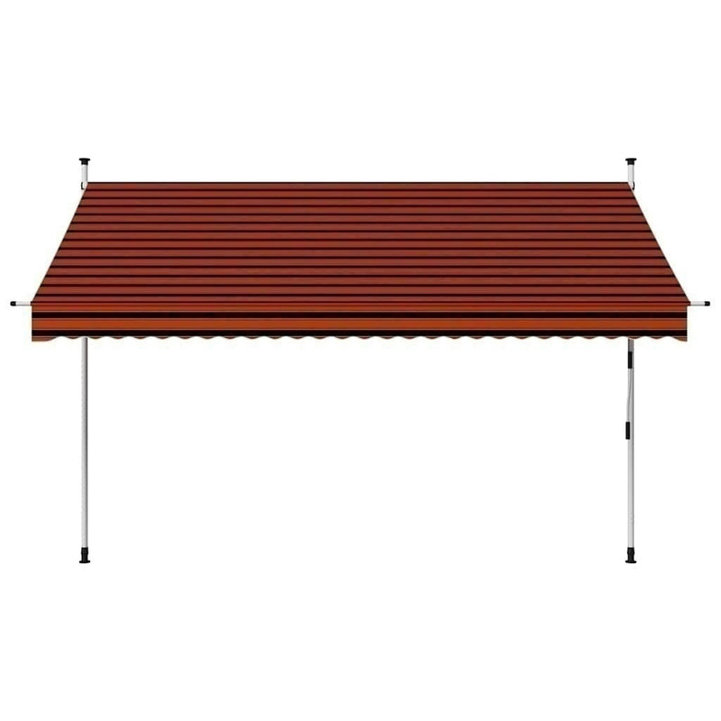 Tenda da Sole Retrattile Manuale in Acciaio 300 cm Arancione e Marrone - Image 153 of 159