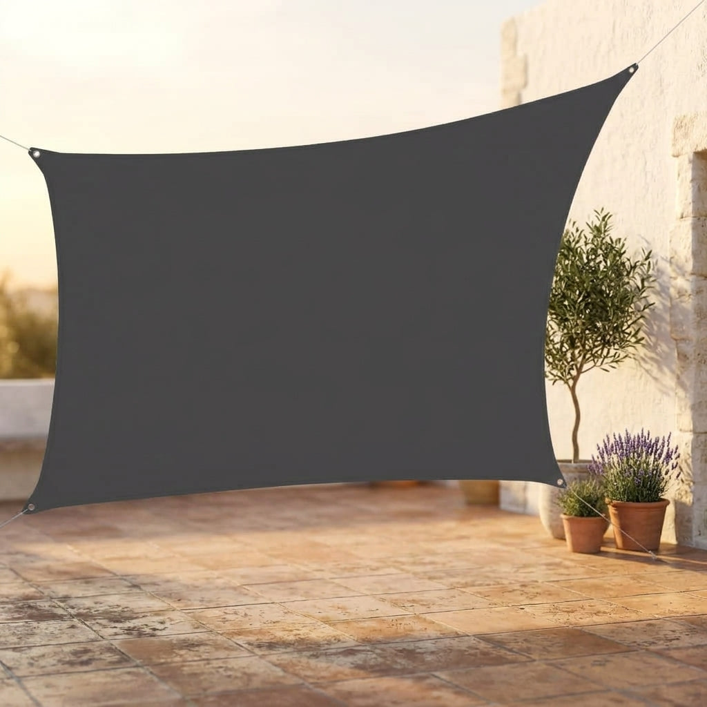 Parasole a Vela Rettangolare in Tessuto Oxford 5×7 m Antracite - Image 1 of 10