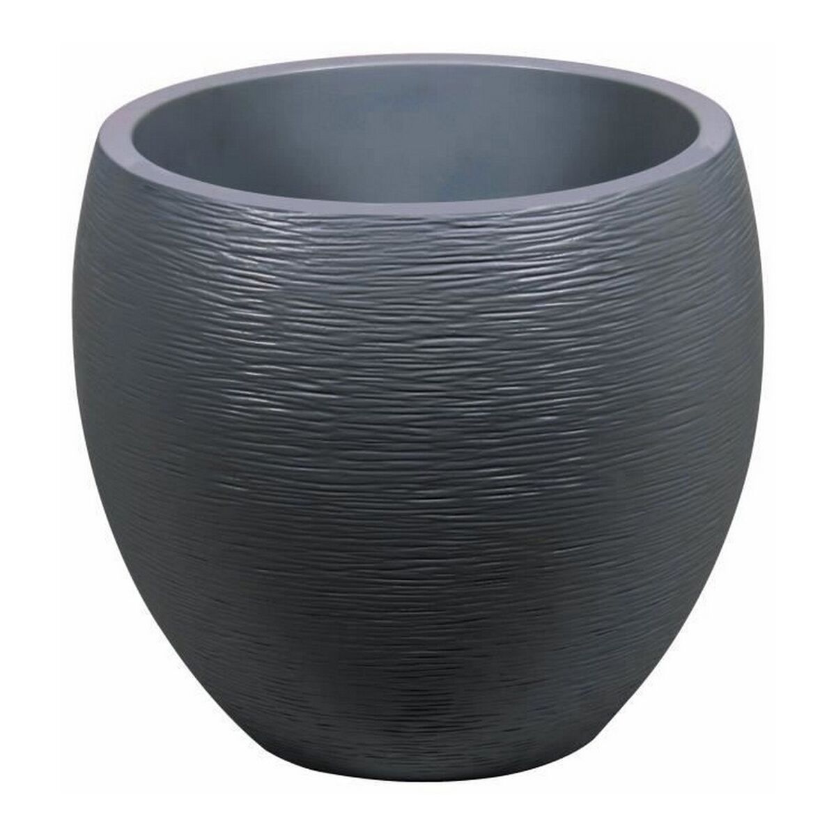 EDA Vaso Rotondo Graphit in Plastica, Ø 50 x 45 cm, Grigio Scuro - Image 1 of 3