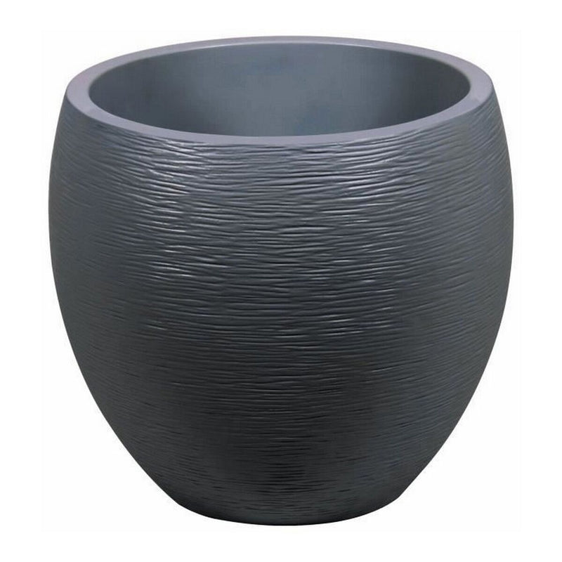 EDA Vaso Rotondo Graphit in Plastica, Ø 50 x 45 cm, Grigio Scuro - Image 1 of 3