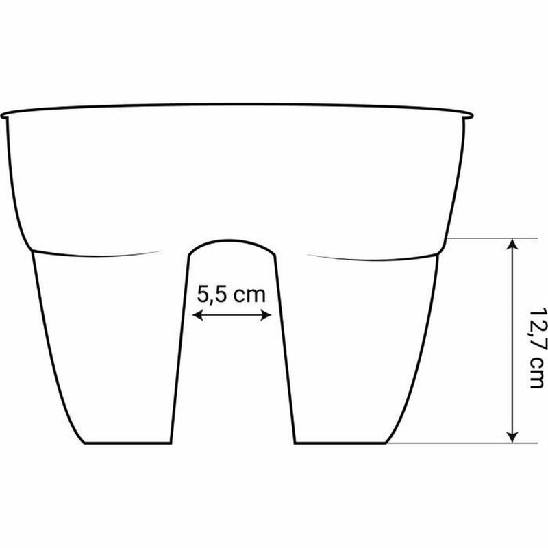 EDA Red Plastic Modern Oval Vase - Image 1 of 5