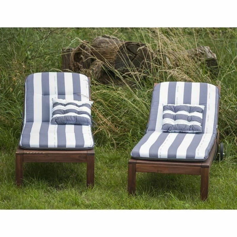 Jardin Prive Cuscino per Lettino in Cotone 180 x 56 x 10 cm Azzurro - Image 2 of 2