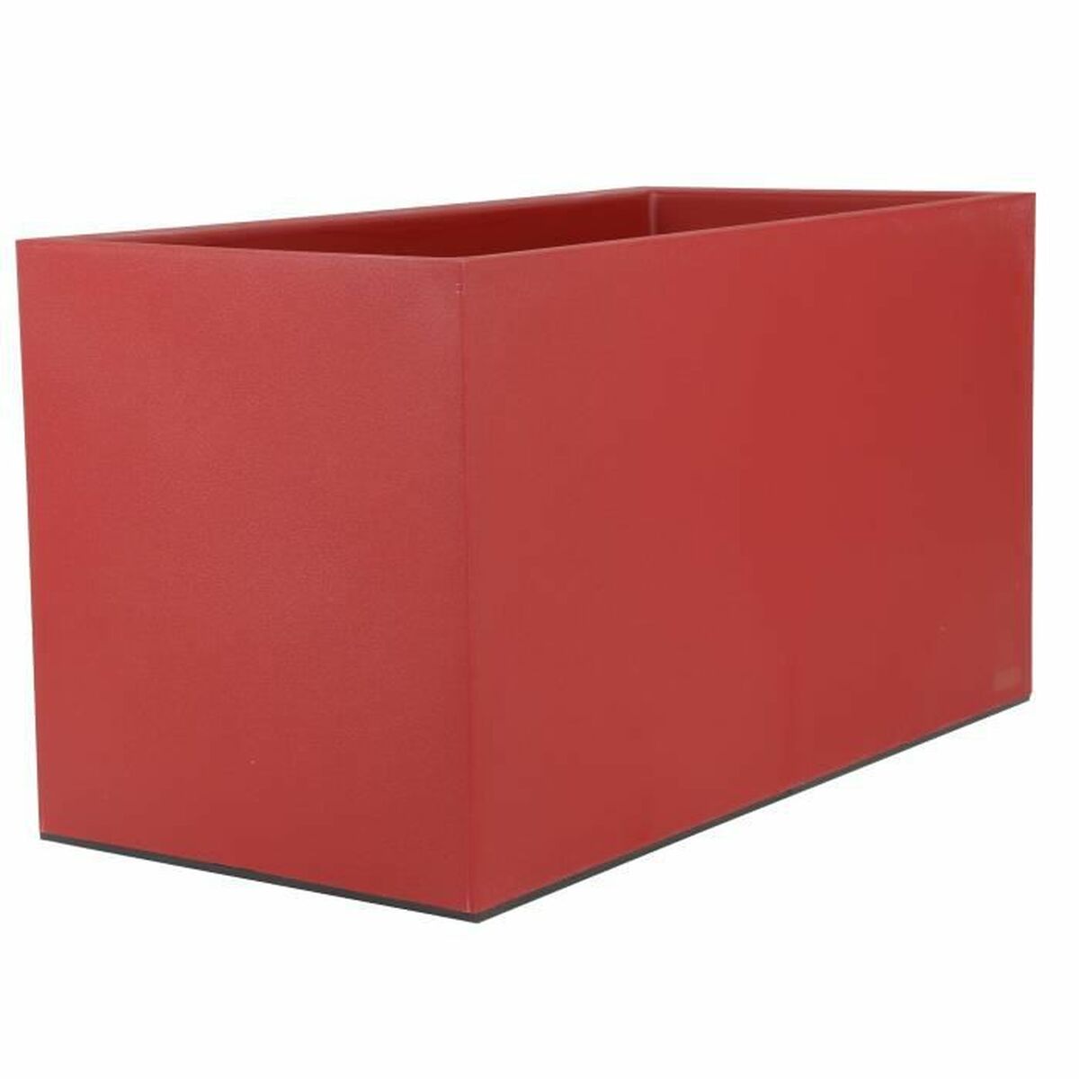Riviera Vaso Quadrato in Plastica 80 x 40 cm Rosso Finitura Granito - Image 1 of 2