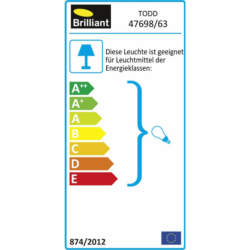 Aplique de Pared Brilliant Todd Exterior Detector de Movimiento Antracita Metal 60 W E27 - Image 2 of 3
