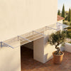 Tettoia per Porta in Policarbonato 396×90 cm Grigio e Trasparente - Image 1 of 11