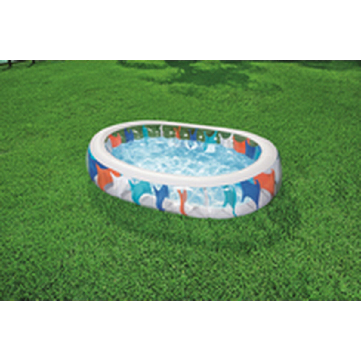 Bestway Piscina Gonfiabile Ovale in Vinile 229x152x51 cm Multicolore - Image 9 of 10