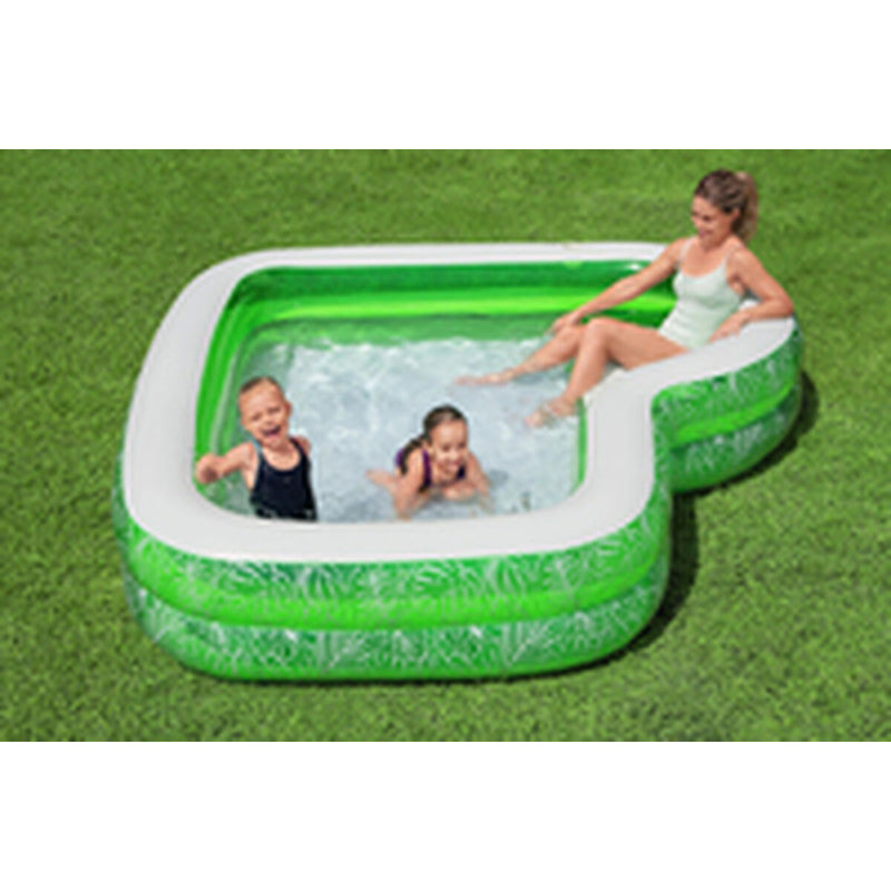 Bestway Piscina Hinchable 2 Camaras Tropical 231x231x51 cm +6 Años Jardin 54336 - Image 5 of 23