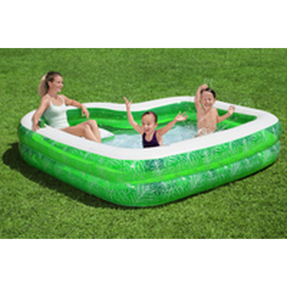 Bestway Piscina Hinchable 2 Camaras Tropical 231x231x51 cm +6 Años Jardin 54336 - Image 16 of 23