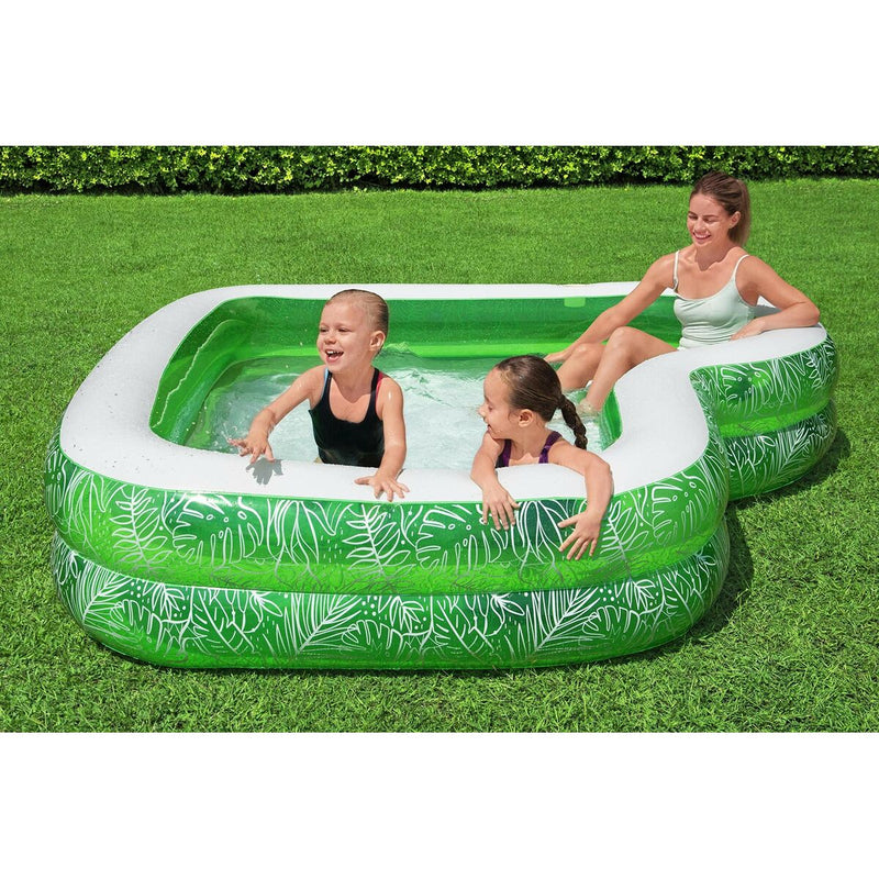Bestway Piscina Hinchable 2 Camaras Tropical 231x231x51 cm +6 Años Jardin 54336 - Image 8 of 23