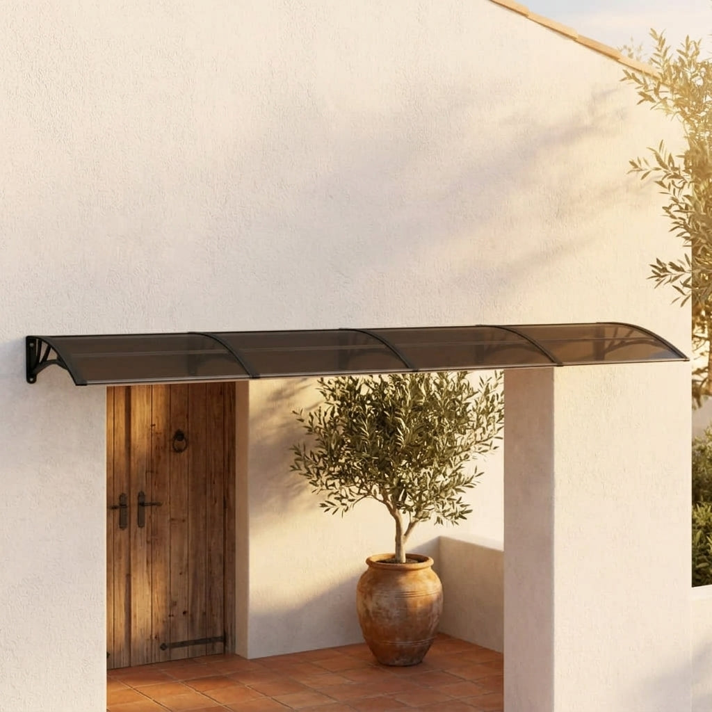 Tettoia per Porta in Policarbonato 350×75 cm Nera - Image 1 of 11