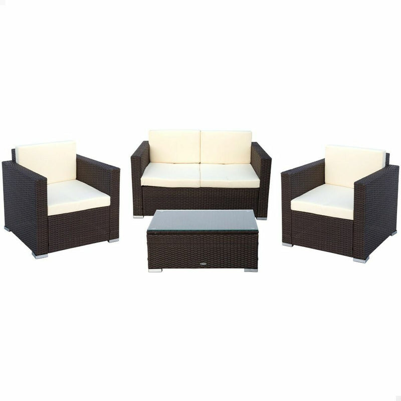 Muebles de Jardín Aktive Negro Crema 128 x 72 cm - Image 1 of 1