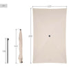 Aktive Ombrellone Reclinabile Acciaio Crema 200 x 230 x 125 cm - Image 6 of 6
