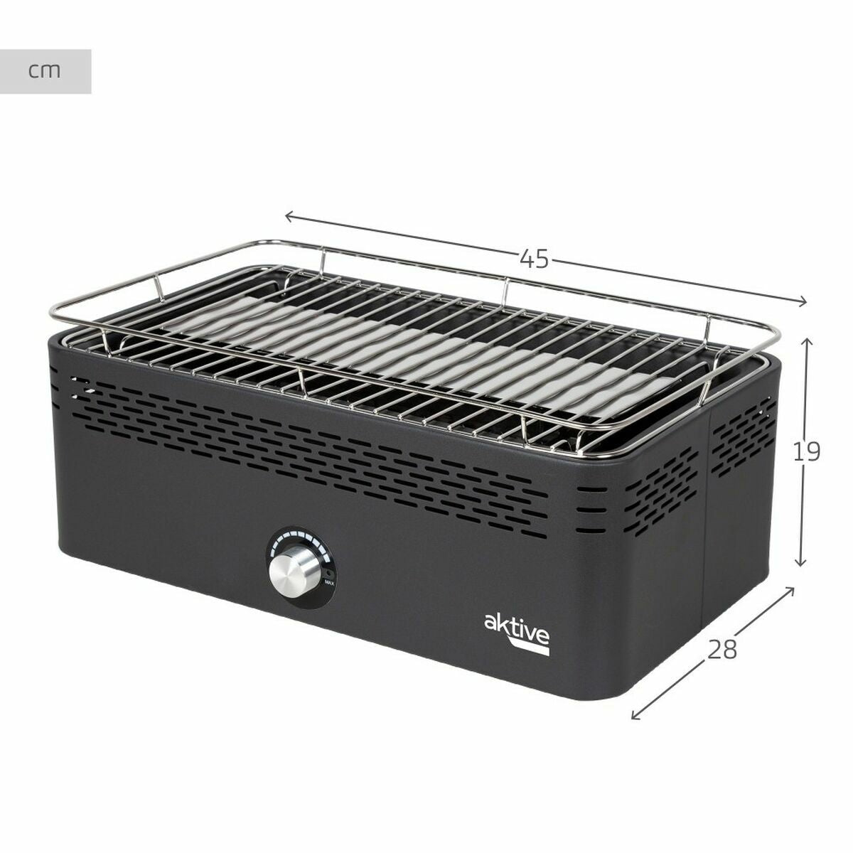 Barbecue a Carbone Portatile Senza Fumo Aktive 45 x 19 x 28 cm - Image 2 of 6
