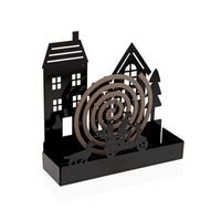Supporto per spirali antizanzare Versa Nero Metallo 5 x 17 x 17 cm Casa