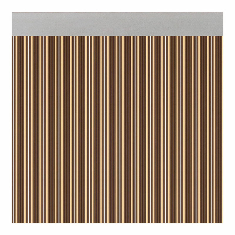 Acudam Tenda per Porta Esterna in PVC e Alluminio 90 x 210 cm Marrone Avorio Opaco - Image 1 of 1