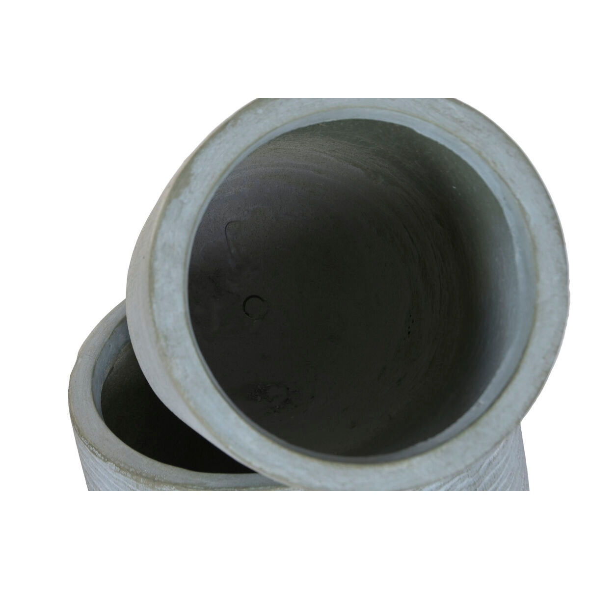 Set de Macetas Home ESPRIT Gris Fibra Magnesio 33 x 33 x 62 cm (2 Piezas) - Image 3 of 4