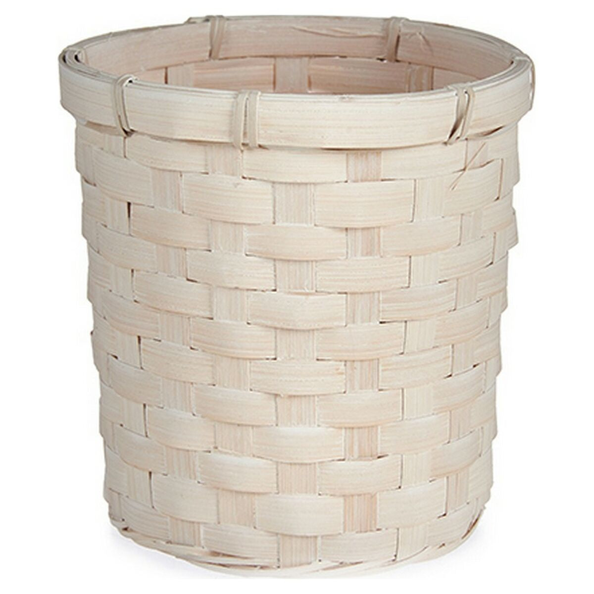 Macetero Gift Decor Blanco PVC Bambú 17 x 15 x 17 cm Redondo - Image 1 of 1