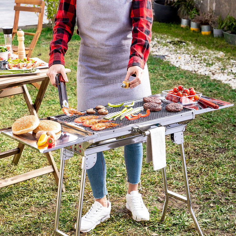 InnovaGoods Barbecue Pieghevole ExelQ in Acciaio Inossidabile 81 x 73 x 33 cm - immagine 1 | SolPatio