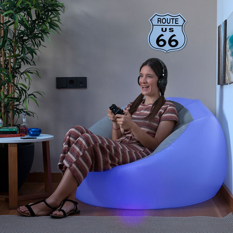 Sillón Hinchable con LED Multicolor y Mando Chight InnovaGoods - Image 12 of 14